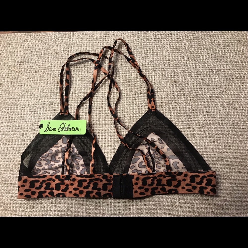 Sam Edelman Leopard Print Bra Size Small - Picture 3 of 6